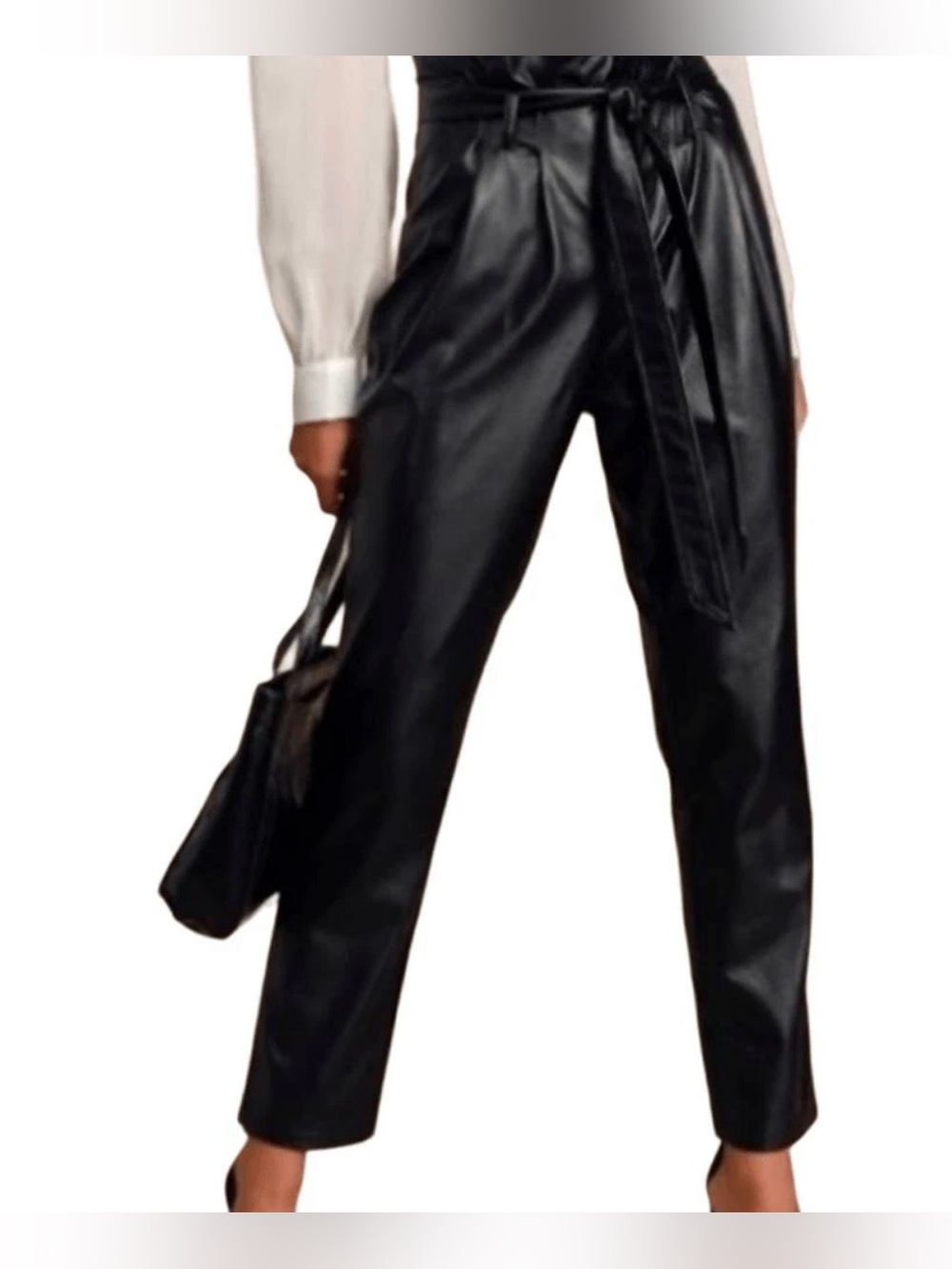 Abercrombie & Fitch faux leather paper bag pants